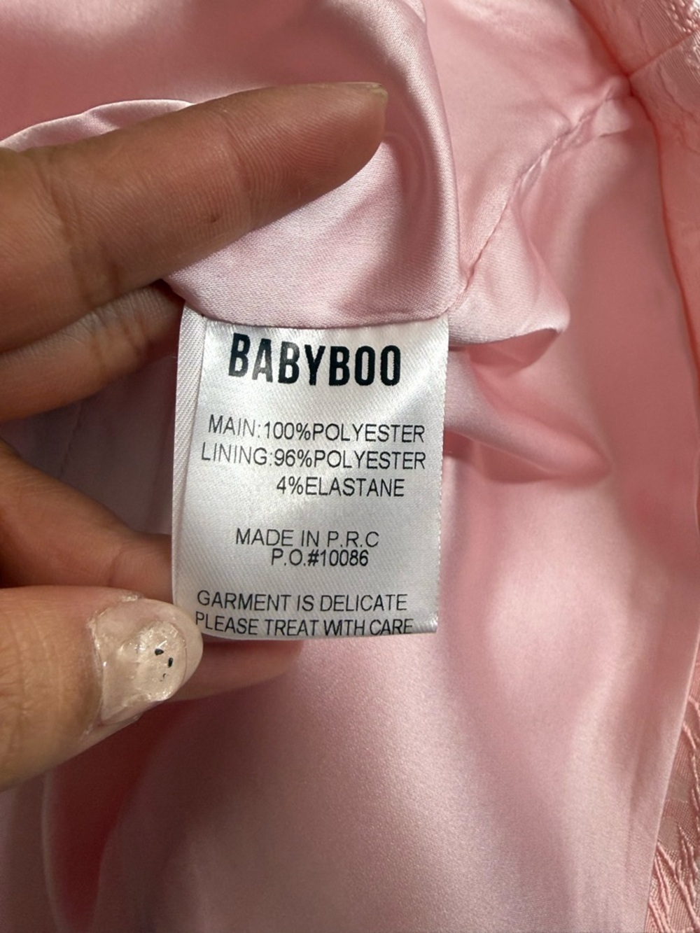 NWT BABYBOO Fashion Elenora Floral Jacquard Mini Dress Blush S (no big ribbon) - Picture 9 of 12